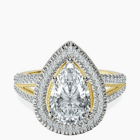 14kt Yellow Gold Opulenté Antique Halo Lab Diamond Ring front image