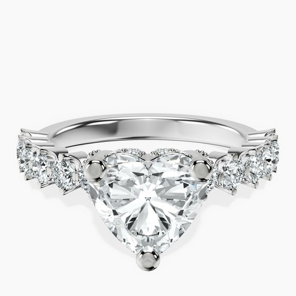 Platinum Caitronia Floating Side Stones Lab Diamond Ring front image