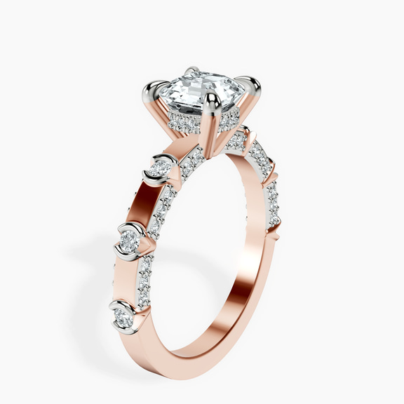 9ct Rose Gold Majestic Love Lab Diamond Accent Ring standing product image one