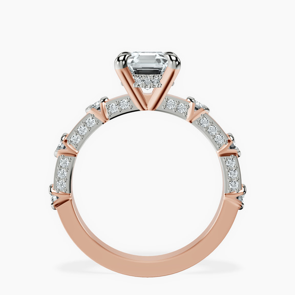 9ct Rose Gold Majestic Love Lab Diamond Accent Ring side right image one