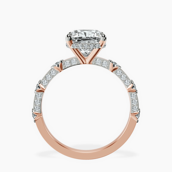 9ct Rose Gold Majestic Love Lab Diamond Accent Ring side right image one