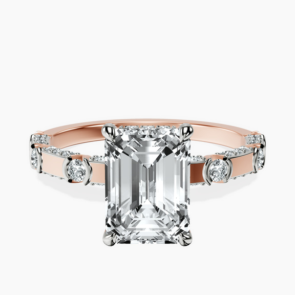 9ct Rose Gold Majestic Love Lab Diamond Accent Ring front image