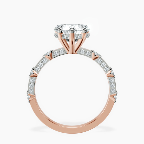 9ct Rose Gold Majestic Love Lab Diamond Accent Ring side right image one