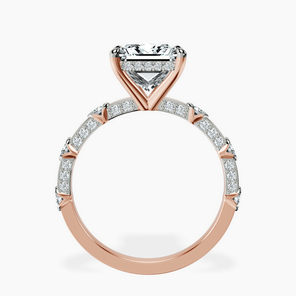 9ct Rose Gold Majestic Love Lab Diamond Accent Ring side right image one