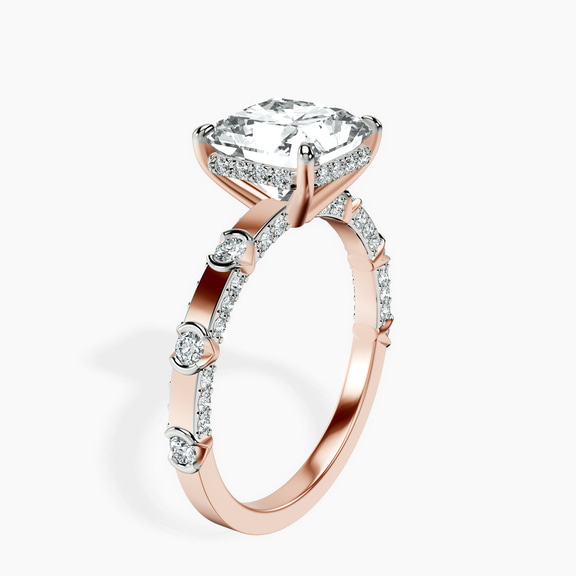 9ct Rose Gold Majestic Love Lab Diamond Accent Ring standing product image one