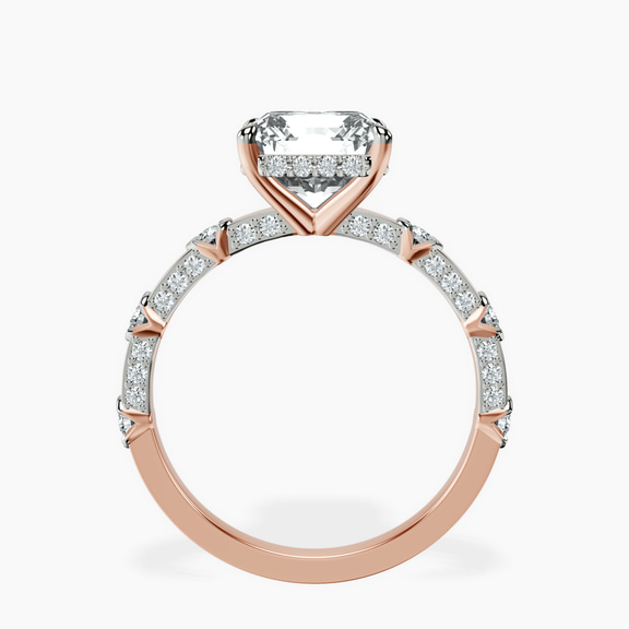 9ct Rose Gold Majestic Love Lab Diamond Accent Ring side right image one