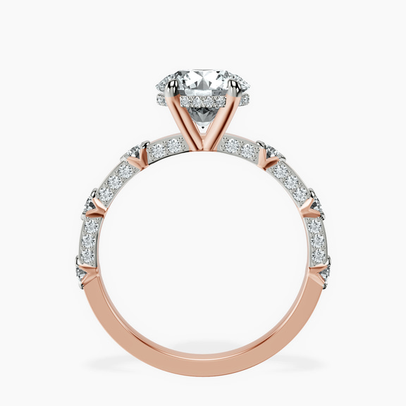 9ct Rose Gold Majestic Love Lab Diamond Accent Ring side right image one