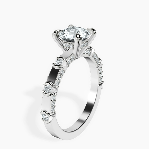 Platinum Majestic Love Lab Diamond Accent Ring standing product image one