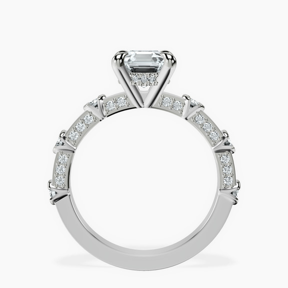 Platinum Majestic Love Lab Diamond Accent Ring side right image one