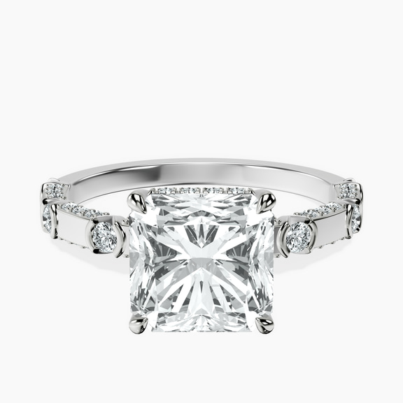 Platinum Majestic Love Lab Diamond Accent Ring front image