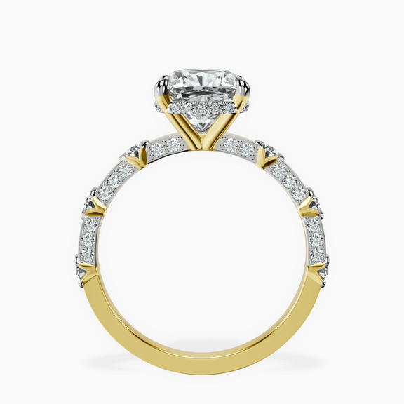 18kt Yellow Gold Majestic Love Lab Diamond Accent Ring side right image one