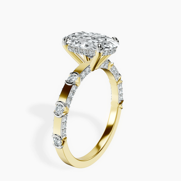 10kt Yellow Gold Majestic Love Lab Diamond Accent Ring standing product image one