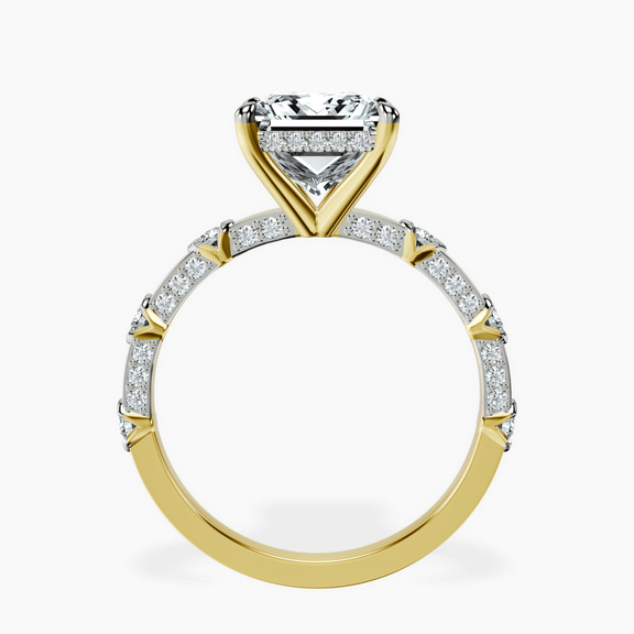14kt Yellow Gold Majestic Love Lab Diamond Accent Ring side right image one