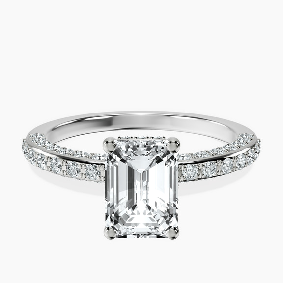 10kt White Gold Adele Secret Double Halo Lab Diamond Ring front image