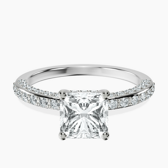 10kt White Gold Adele Secret Double Halo Lab Diamond Ring front image