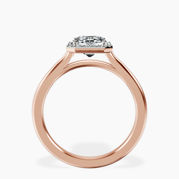14kt Rose Gold Harriet Halo 2mm Lab Diamond Ring side right image one