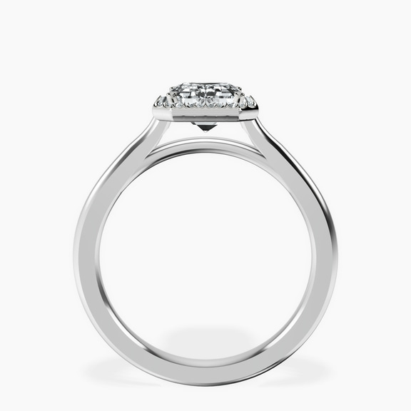 10kt White Gold Harriet Halo 2mm Lab Diamond Ring side right image one