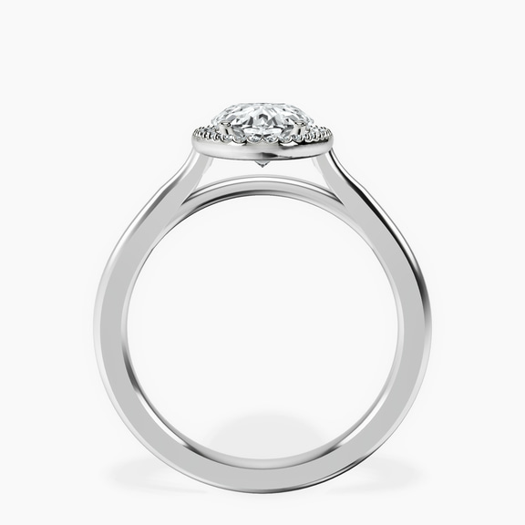 18ct White Gold Harriet Halo 2mm Lab Diamond Ring side right image one