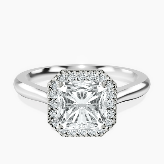 9ct White Gold Harriet Halo 2mm Lab Diamond Ring front image