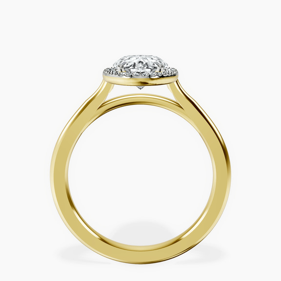 14kt Yellow Gold Harriet Halo 2mm Lab Diamond Ring side right image one