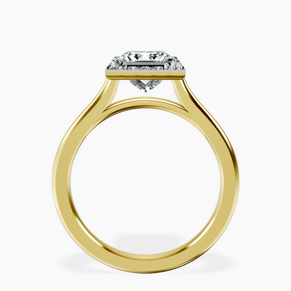 14kt Yellow Gold Harriet Halo 2mm Lab Diamond Ring side right image one