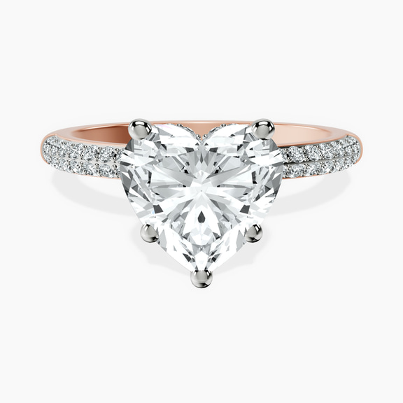 18kt Rose Gold Eloa Secret Halo Lab Diamond Ring front image