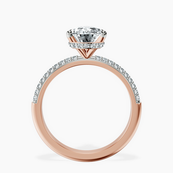18kt Rose Gold Eloa Secret Halo Lab Diamond Ring side right image one