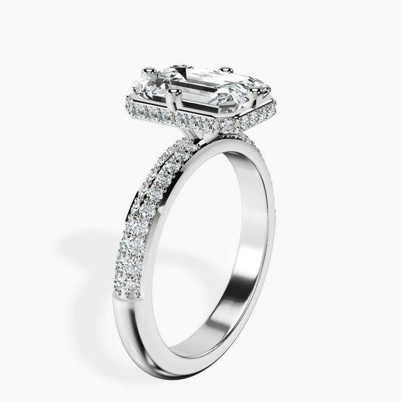 Platinum Eloa Secret Halo Lab Diamond Ring standing product image one