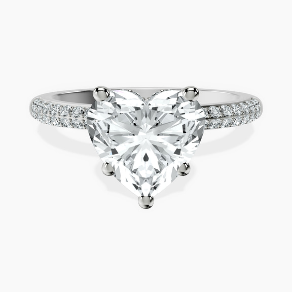 Platinum Eloa Secret Halo Lab Diamond Ring front image