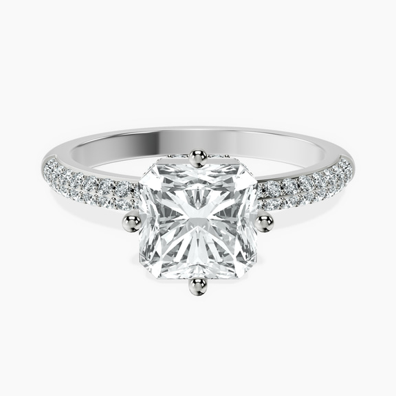 Platinum Eloa Secret Halo Lab Diamond Ring front image