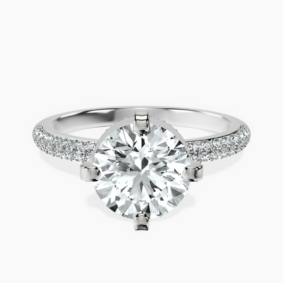 Platinum Eloa Secret Halo Lab Diamond Ring front image