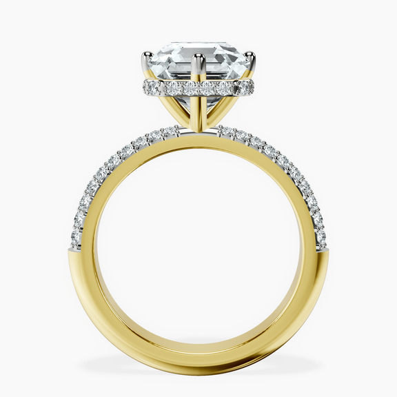14kt Yellow Gold Eloa Secret Halo Lab Diamond Ring side right image one