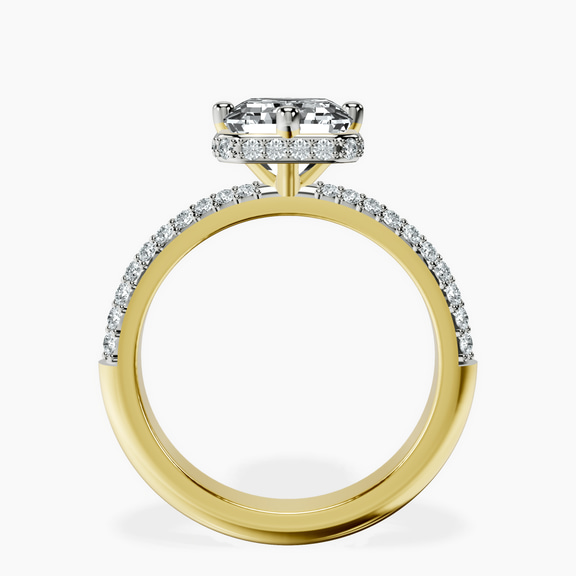14kt Yellow Gold Eloa Secret Halo Lab Diamond Ring side right image one