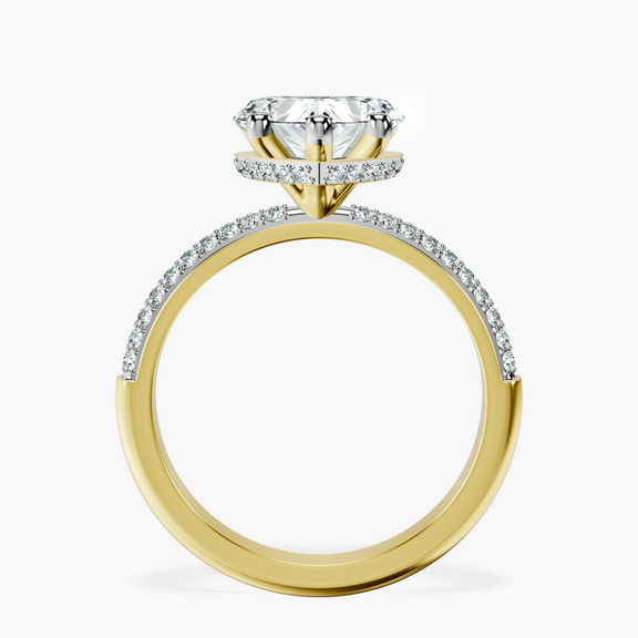 14kt Yellow Gold Eloa Secret Halo Lab Diamond Ring side right image one