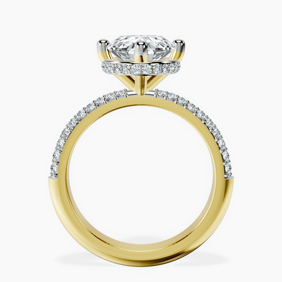 14kt Yellow Gold Eloa Secret Halo Lab Diamond Ring side right image one