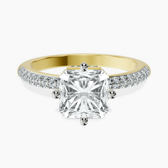 14kt Yellow Gold Eloa Secret Halo Lab Diamond Ring front image