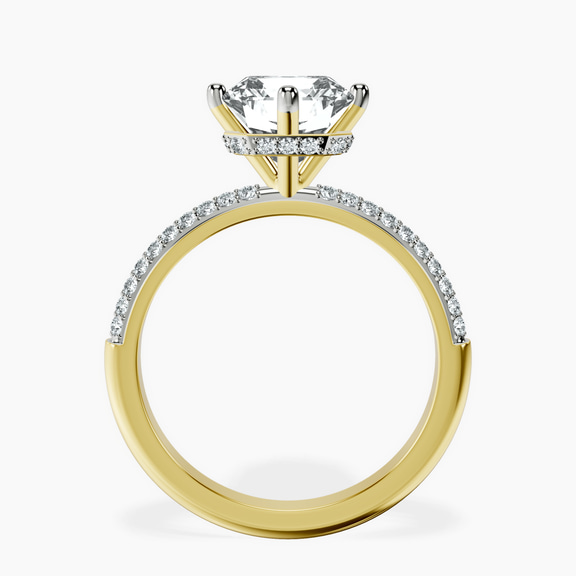 14kt Yellow Gold Eloa Secret Halo Lab Diamond Ring side right image one