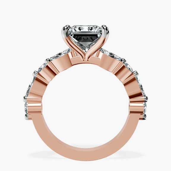 18kt Rose Gold Pamela Eternity Side Stone Lab Diamond Ring side right image one