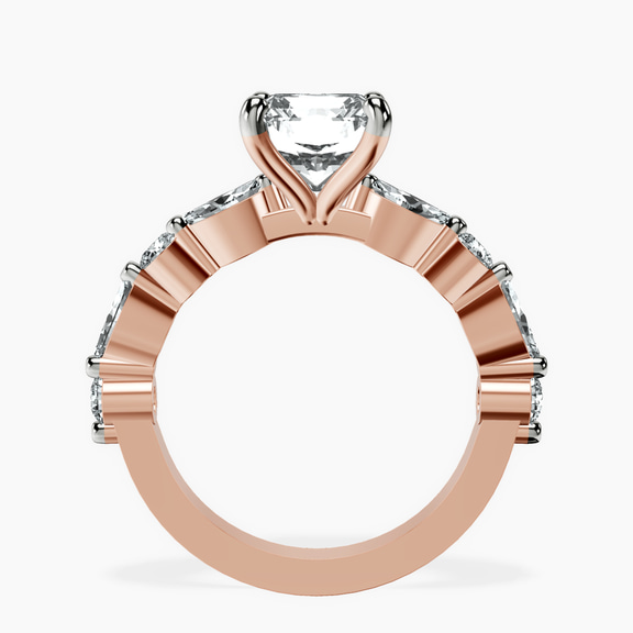 18kt Rose Gold Pamela Eternity Side Stone Lab Diamond Ring side right image one