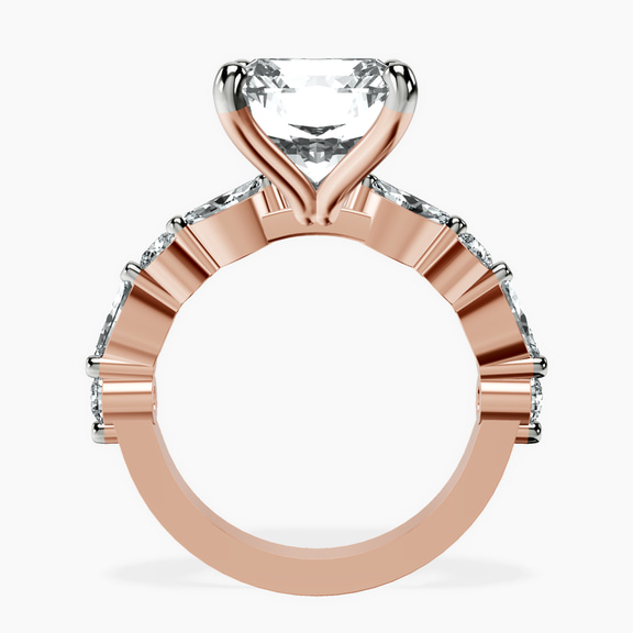 18kt Rose Gold Pamela Eternity Side Stone Lab Diamond Ring side right image one