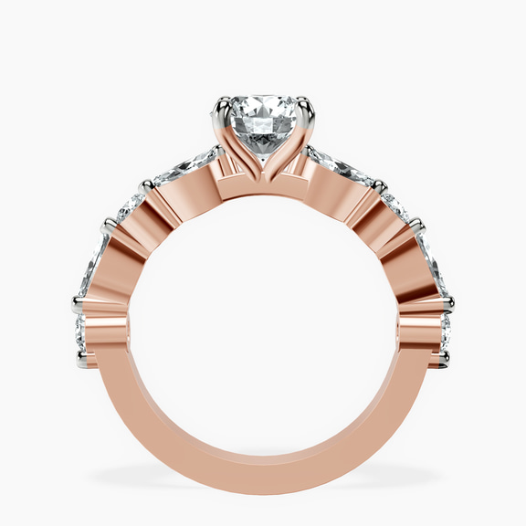 18kt Rose Gold Pamela Eternity Side Stone Lab Diamond Ring side right image one