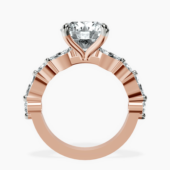 18kt Rose Gold Pamela Eternity Side Stone Lab Diamond Ring side right image one