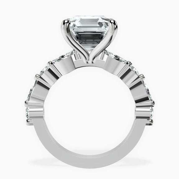 Platinum Pamela Eternity Side Stone Lab Diamond Ring side right image one