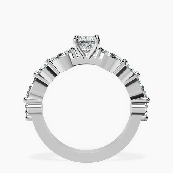 Platinum Pamela Eternity Side Stone Lab Diamond Ring side right image one