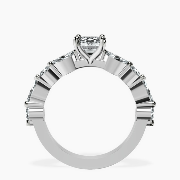 10kt White Gold Pamela Eternity Side Stone Lab Diamond Ring side right image one
