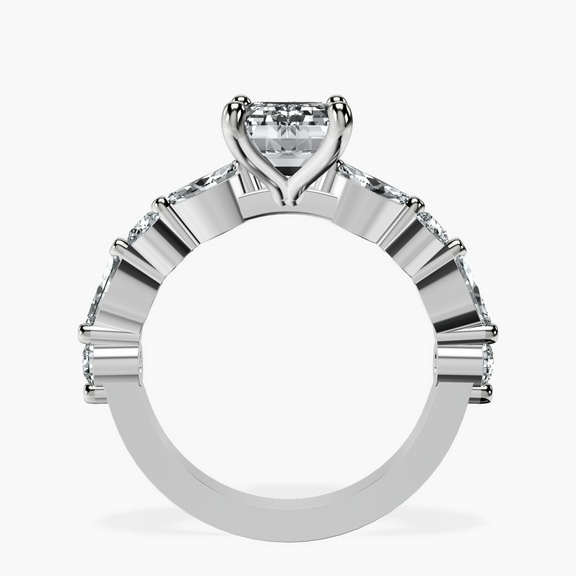 10kt White Gold Pamela Eternity Side Stone Lab Diamond Ring side right image one