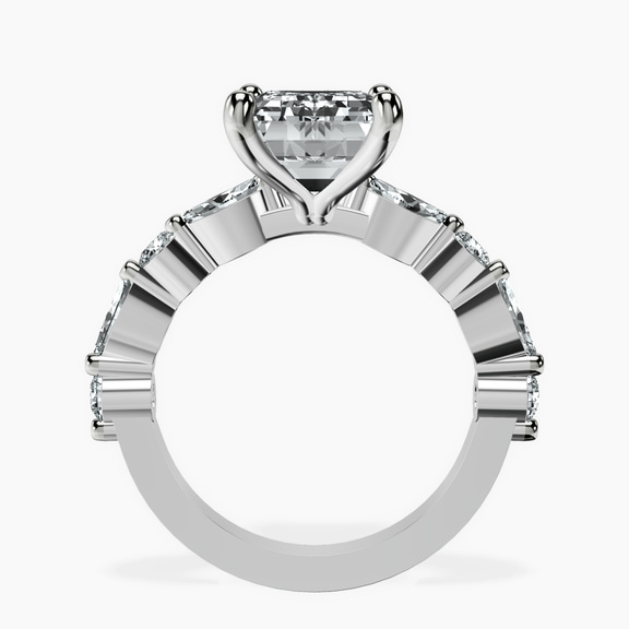 10kt White Gold Pamela Eternity Side Stone Lab Diamond Ring side right image one