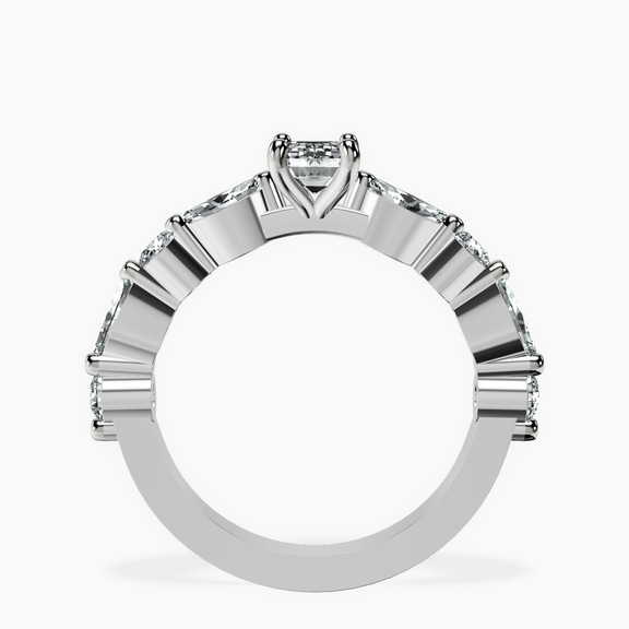 10kt White Gold Pamela Eternity Side Stone Lab Diamond Ring side right image one