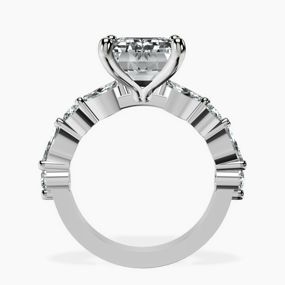 14kt White Gold Pamela Eternity Side Stone Lab Diamond Ring side right image one