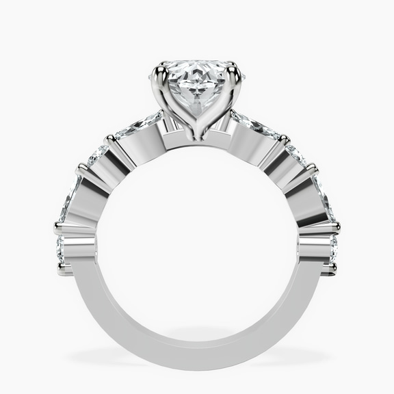 18kt White Gold Pamela Eternity Side Stone Lab Diamond Ring side right image one